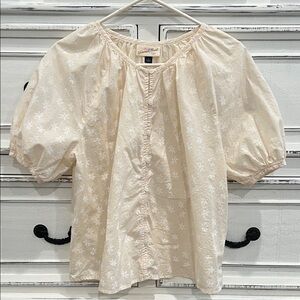Universal Thread Beige Floral Blouse